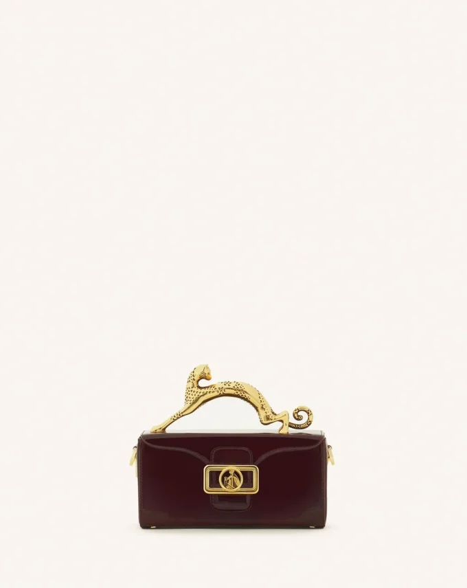 Sac Pencil Cat Nano en cuir verni