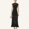 Robe en viscose avec détails en dentelle