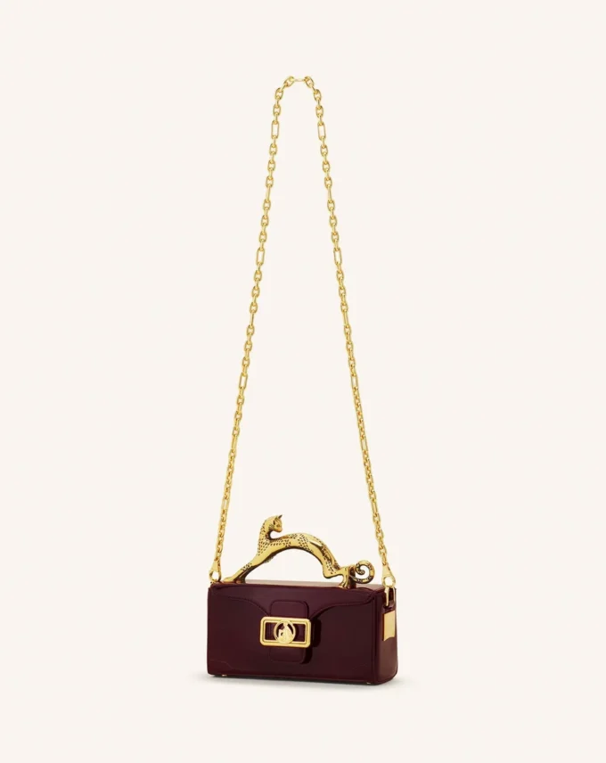 Sac Pencil Cat Nano en cuir verni