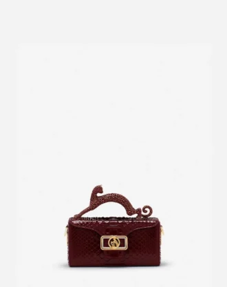Sac Pencil Cat Python et strass