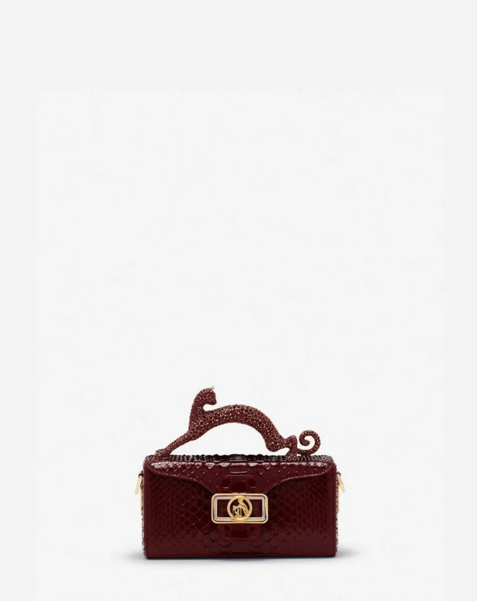 Sac Pencil Cat Python et strass