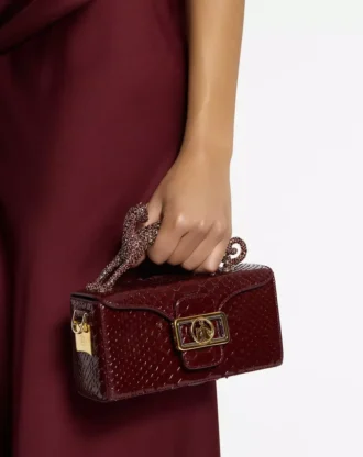 Sac Pencil Cat Python et strass