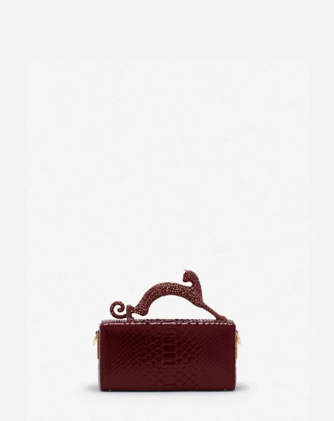 Sac Pencil Cat Python et strass