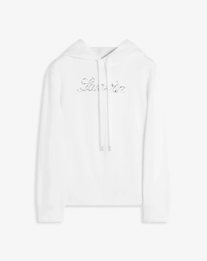Sweat à capuche brodé de perles Lanvin