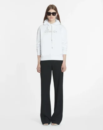 Sweat à capuche brodé de perles Lanvin