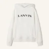 Sweat à capuche en coton brodé Lanvin