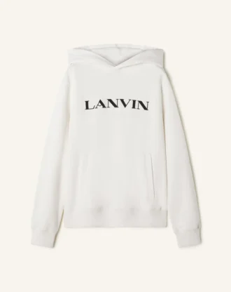Sweat à capuche en coton brodé Lanvin