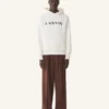 Sweat à capuche en coton brodé Lanvin