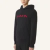 Sweat à capuche en coton brodé Lanvin