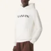 Sweat à capuche en coton brodé Lanvin