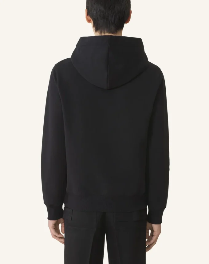 Sweat à capuche en coton brodé Lanvin