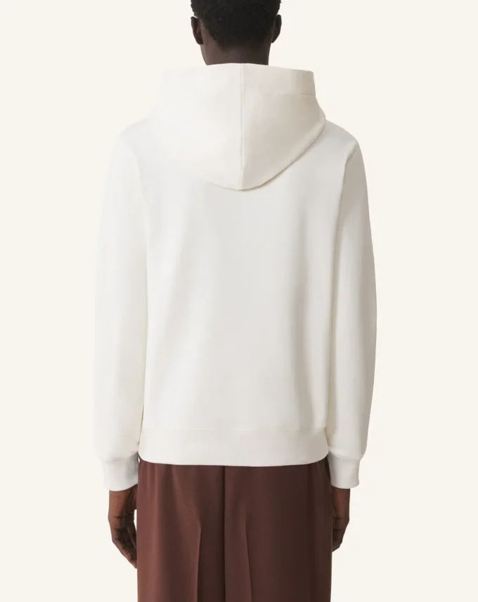 Sweat à capuche en coton brodé Lanvin