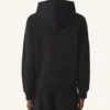 Sweat à capuche en coton et peau lainée Lanvin