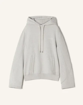Sweat à capuche en coton molletonné et cachemire