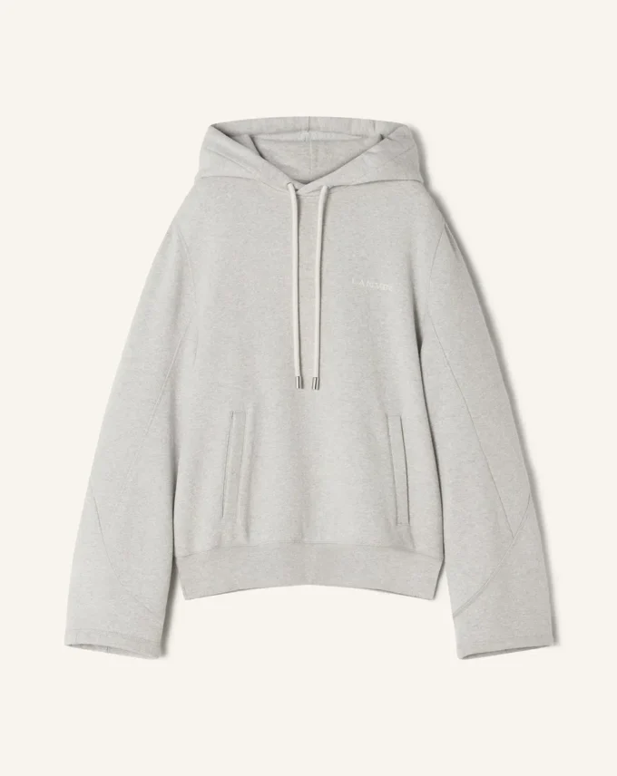 Sweat à capuche en coton molletonné et cachemire