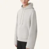 Sweat à capuche en coton molletonné et cachemire