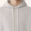 Sweat à capuche en coton molletonné et cachemire