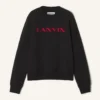 Sweat-shirt en coton brodé Lanvin