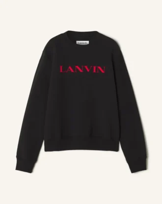 Sweat-shirt en coton brodé Lanvin