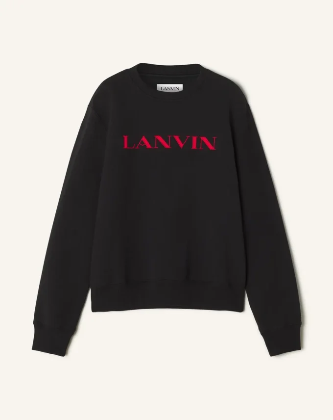 Sweat-shirt en coton brodé Lanvin