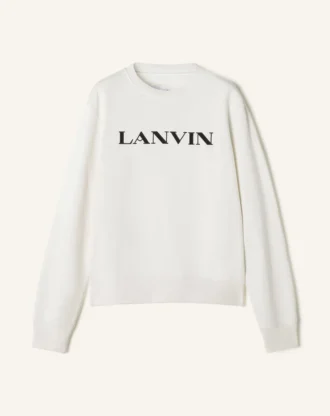 Sweat-shirt en coton brodé Lanvin