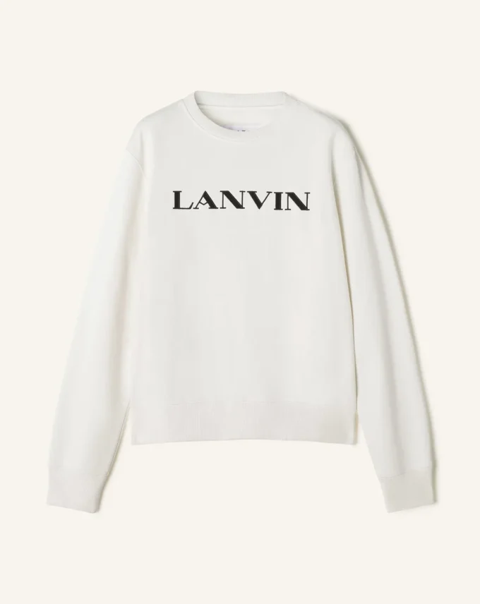 Sweat-shirt en coton brodé Lanvin