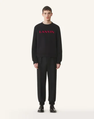 Sweat-shirt en coton brodé Lanvin
