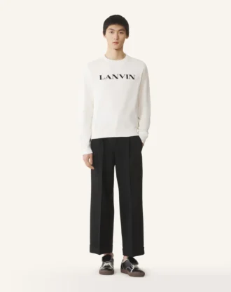Sweat-shirt en coton brodé Lanvin