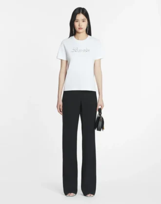 T-shirt brodé de perles Lanvin