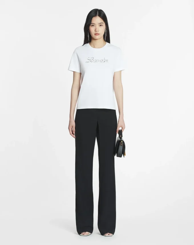 T-shirt brodé de perles Lanvin