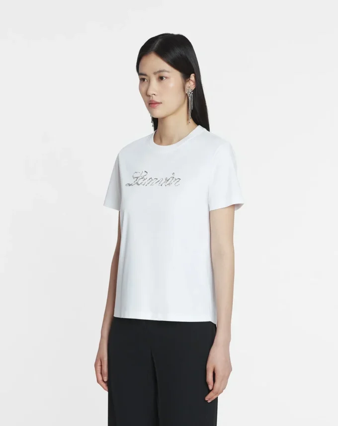 T-shirt brodé de perles Lanvin