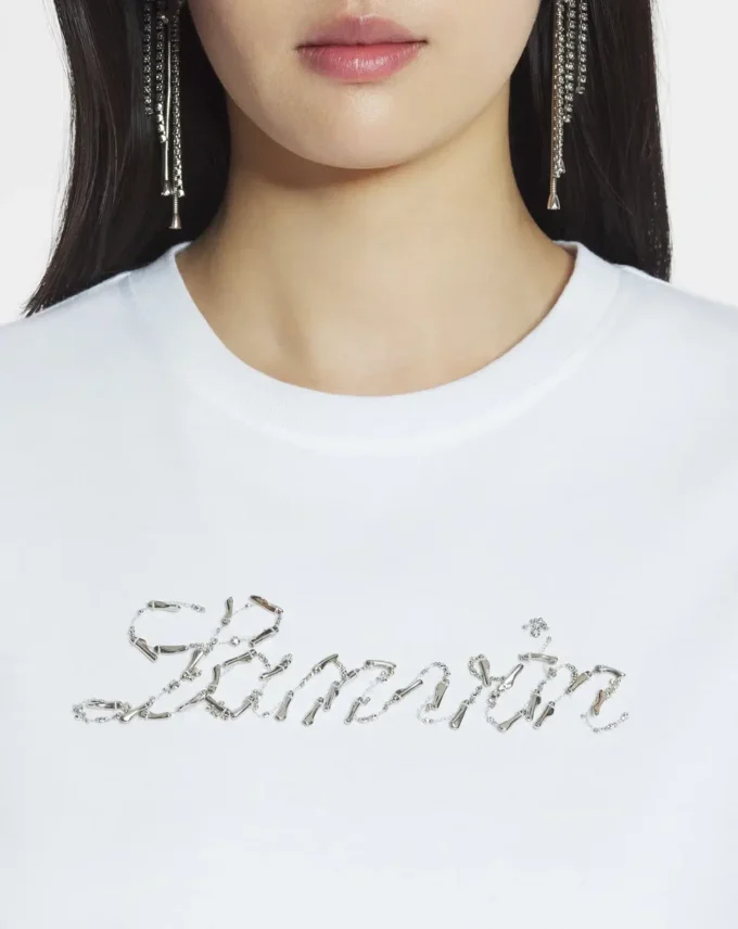 T-shirt brodé de perles Lanvin