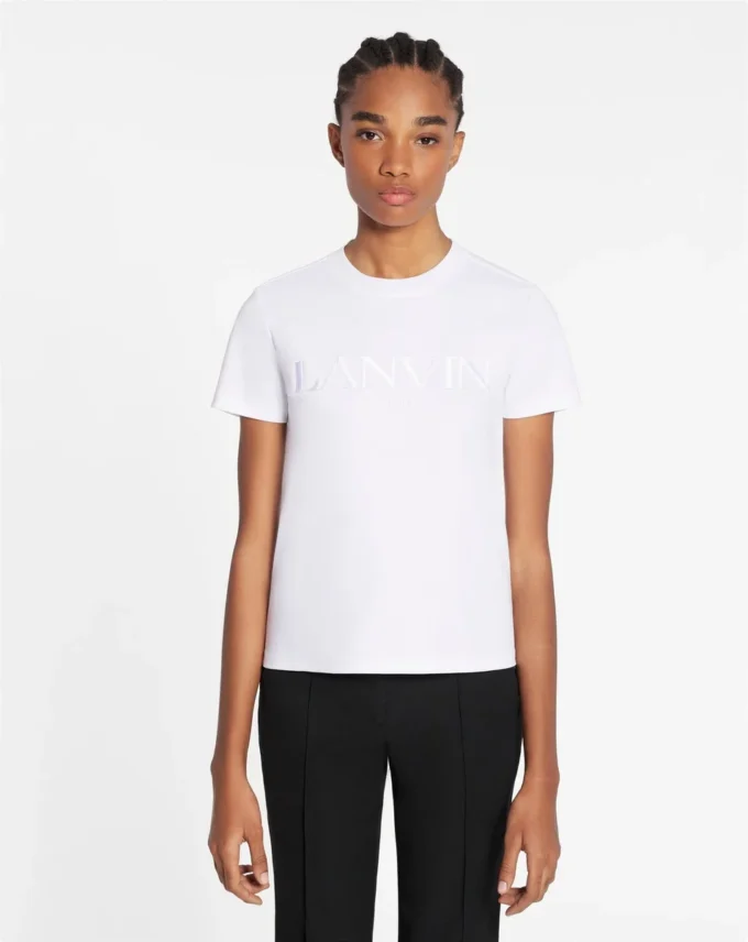 T-shirt brodé Lanvin coupe classique