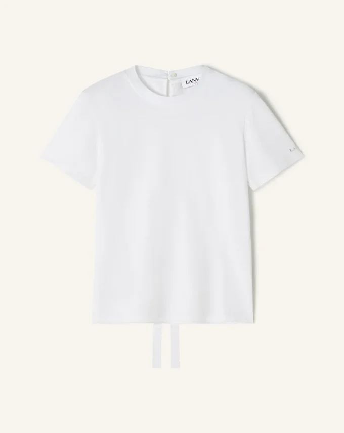 T-shirt en coton avec détail ruban