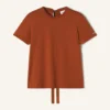 T-shirt en coton avec détail ruban
