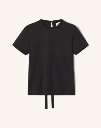 T-shirt en coton avec détail ruban