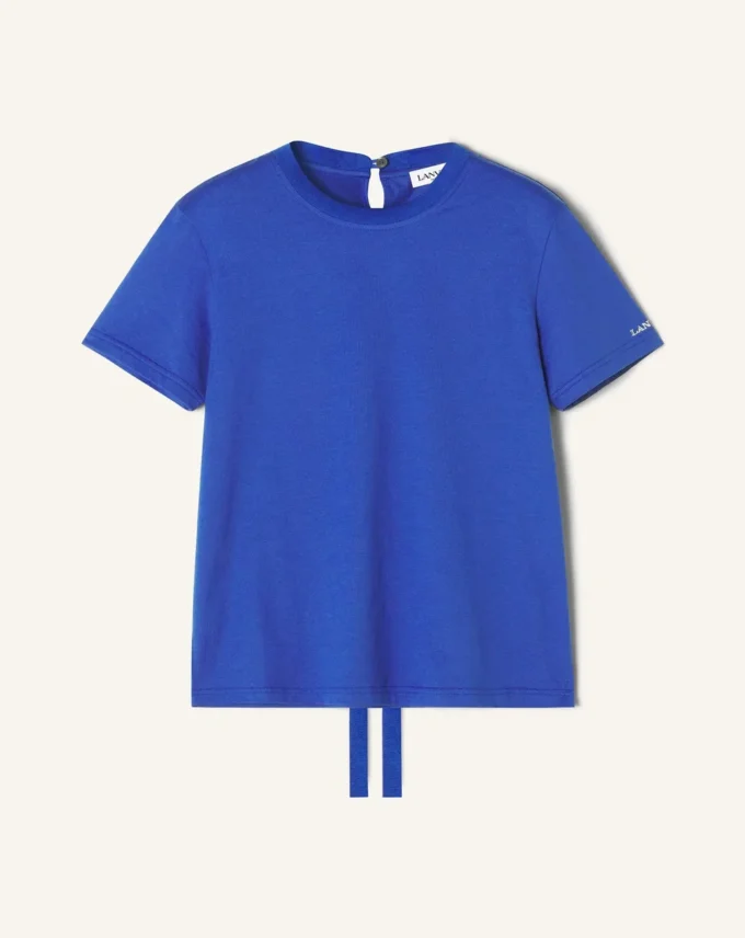 T-shirt en coton avec détail ruban