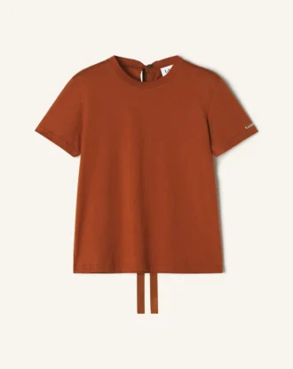 T-shirt en coton avec détail ruban