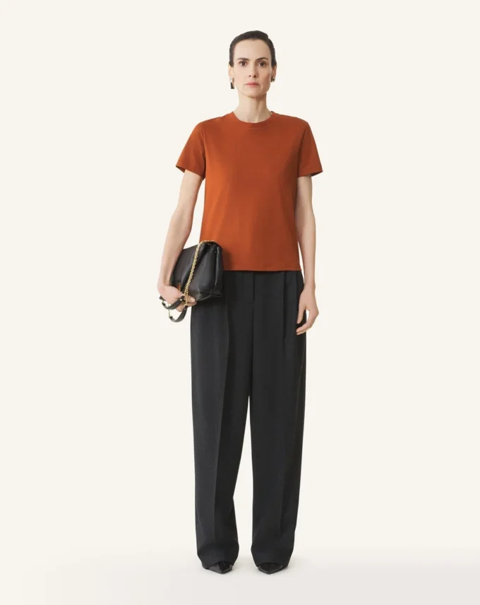 Pantalon large en flanelle