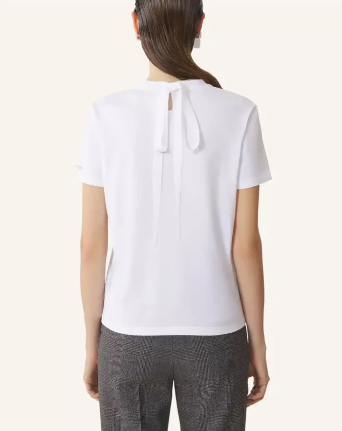 T-shirt en coton avec détail ruban
