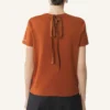T-shirt en coton avec détail ruban