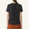 T-shirt en coton avec détail ruban