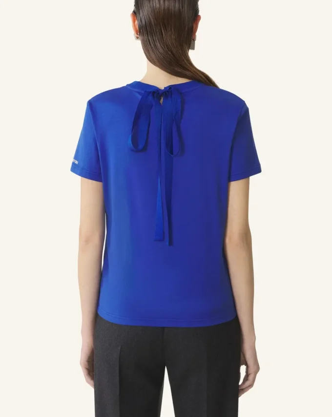 T-shirt en coton avec détail ruban