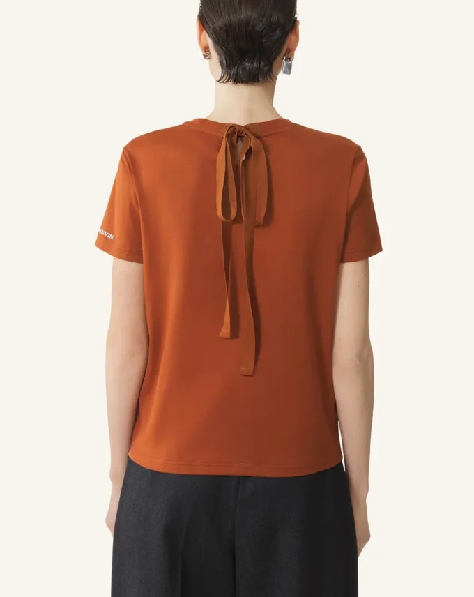 T-shirt en coton avec détail ruban