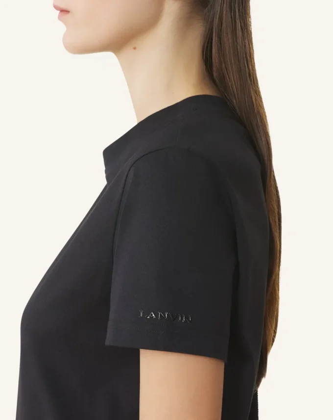 T-shirt en coton avec détail ruban
