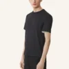 T-shirt en coton avec détails en soie