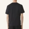 T-shirt en coton avec détails en soie