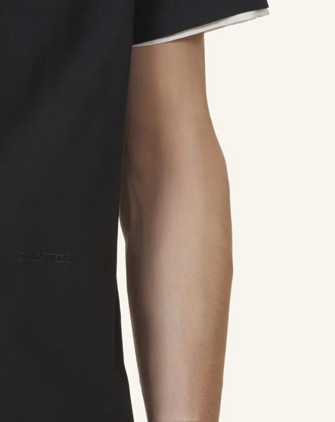 T-shirt en coton avec détails en soie