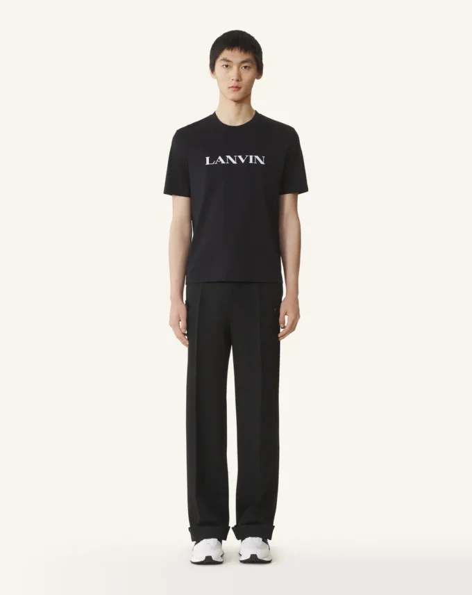 T-shirt en coton brodé Lanvin