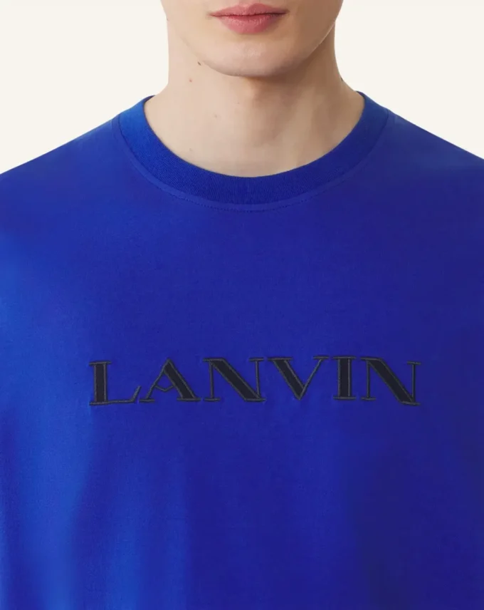 T-shirt en coton brodé Lanvin